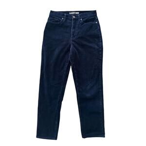 Lands End 6 royal Blue Corduroy Pants straight leg long retro comfort warm
